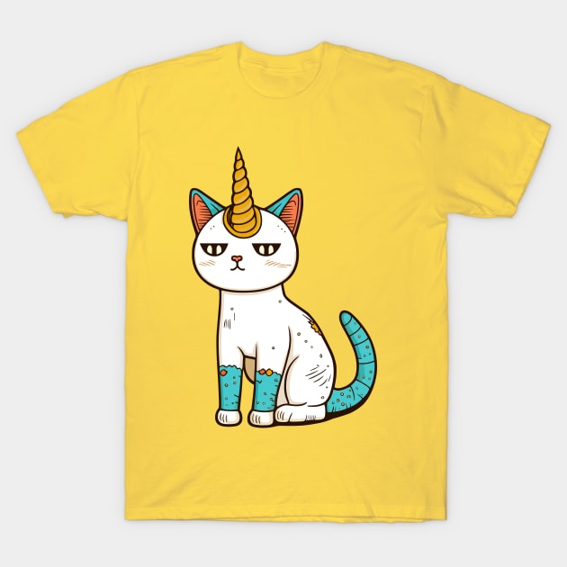 The Unique, Awesome and Magic Unicorn Cat T-Shirt by bestcoolshirts